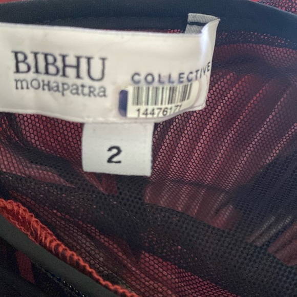 Bibhu Mohapatra Collective Pleated Floral Chiffon Hi-lo Hem Elegant Dress 2 - Picture 16 of 16